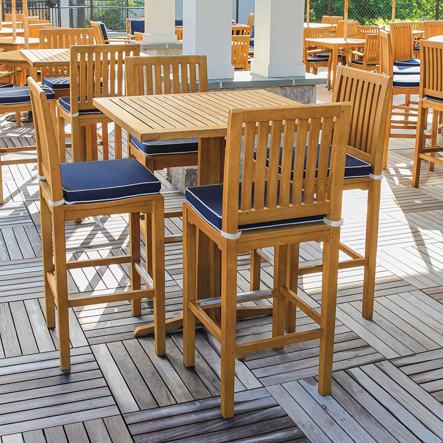 FOXHALL® TEAK BAR SIDECHAIR