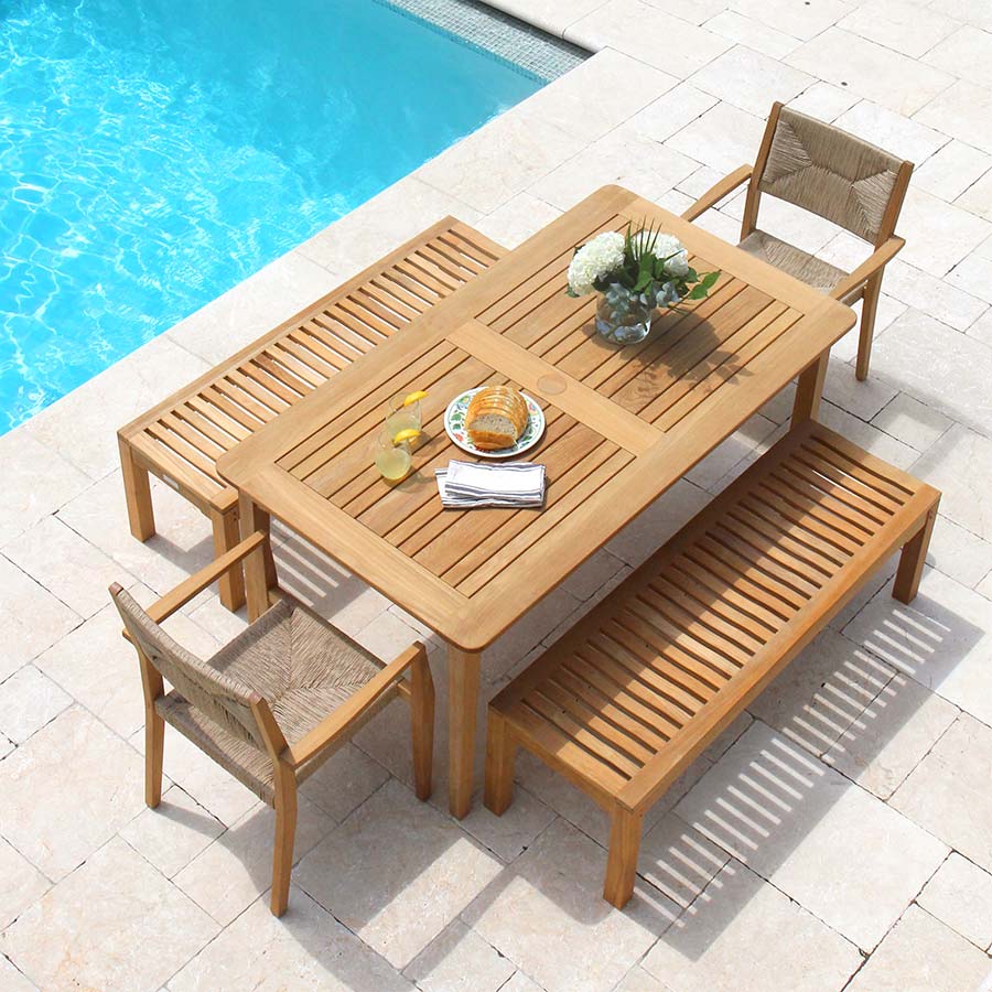 MELBOURNE 5.5 FT. RECTANGULAR TEAK DINING TABLE