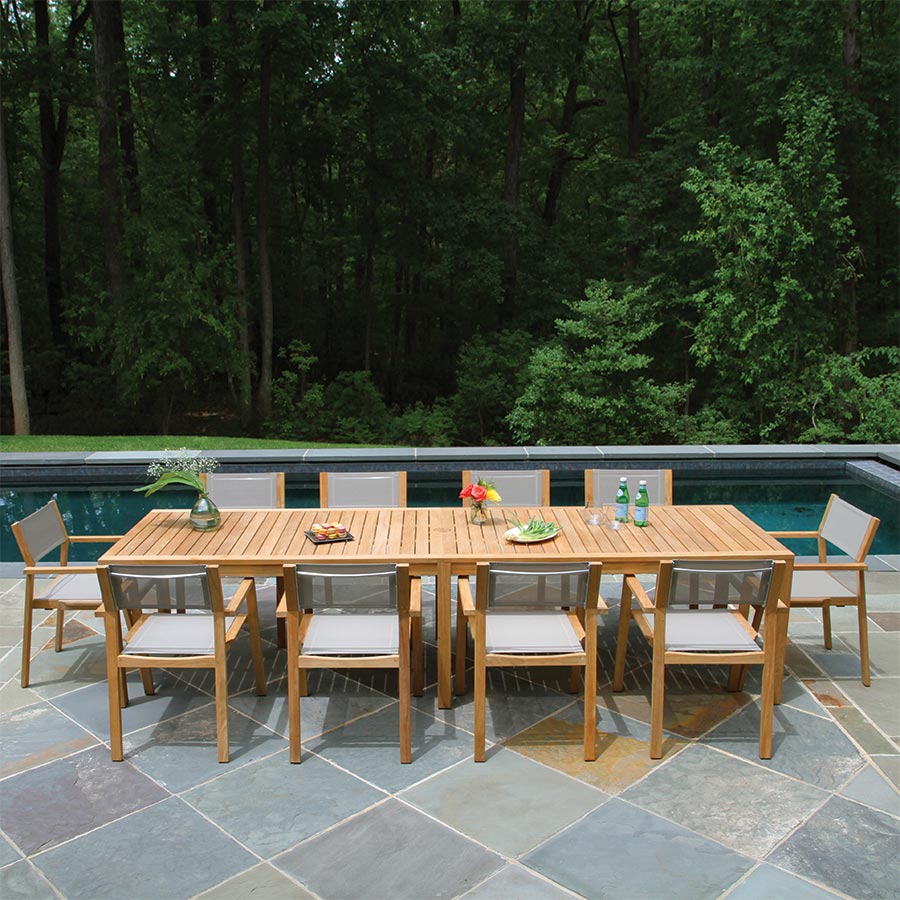 SUMMIT 10 FT. TEAK INFINITY TABLE